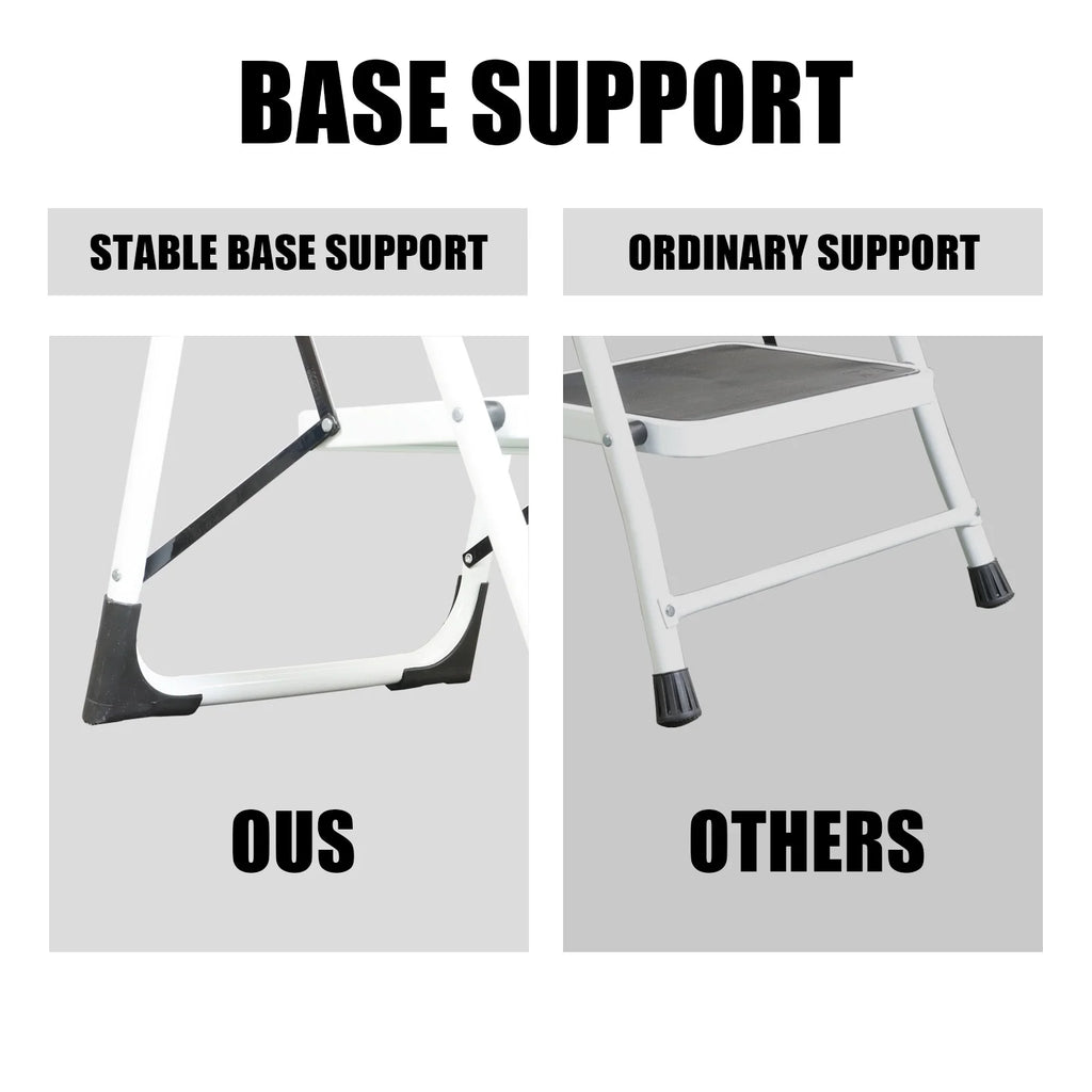 Jack Boss Ladder, Folding Lightweight Step Stool with Wide Anti-Slip Pedal for Home, Office, Kitchen and Garage