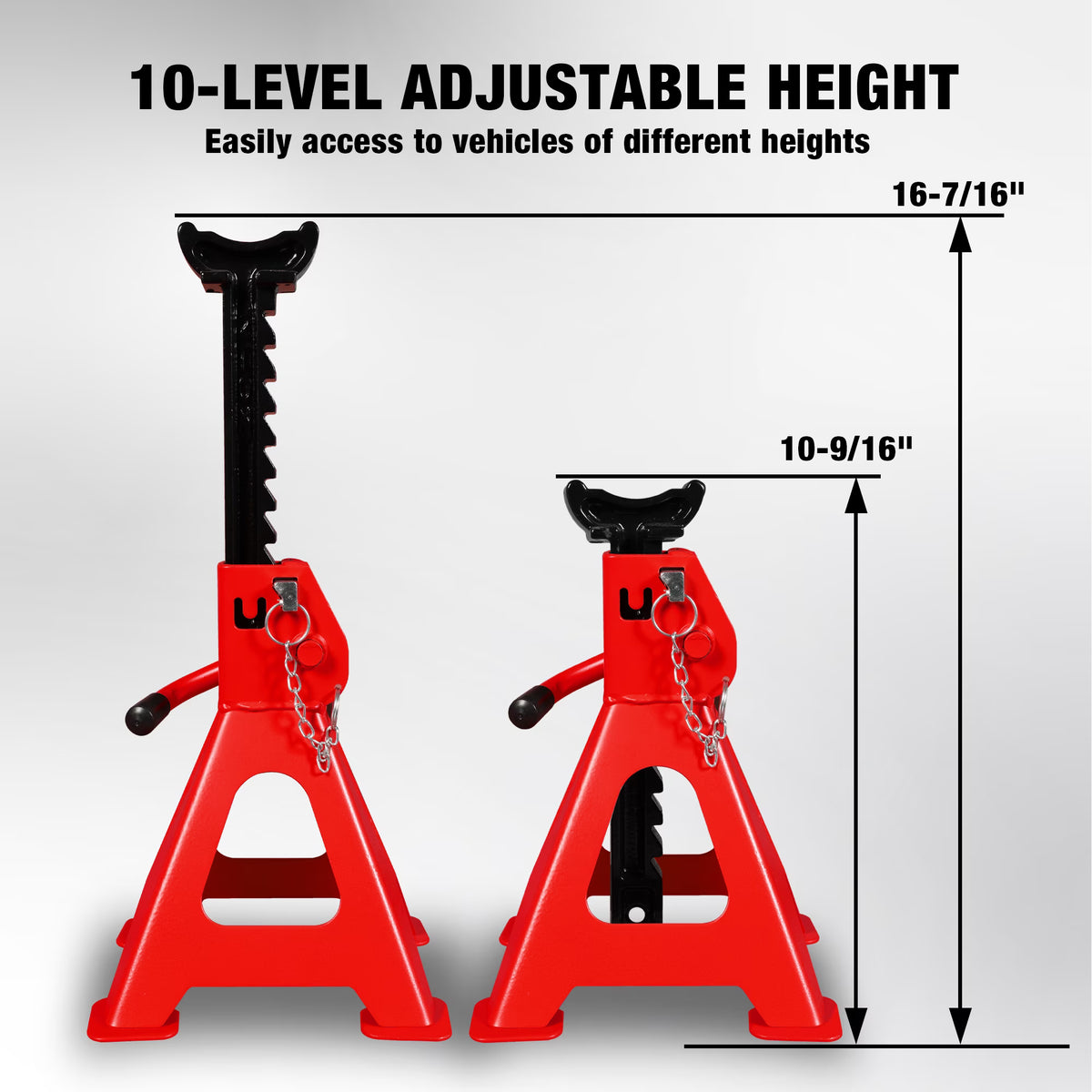 JACK BOSS Jack Stand 2 ton Double Locking,Heavy Duty Steel,AS42001CW