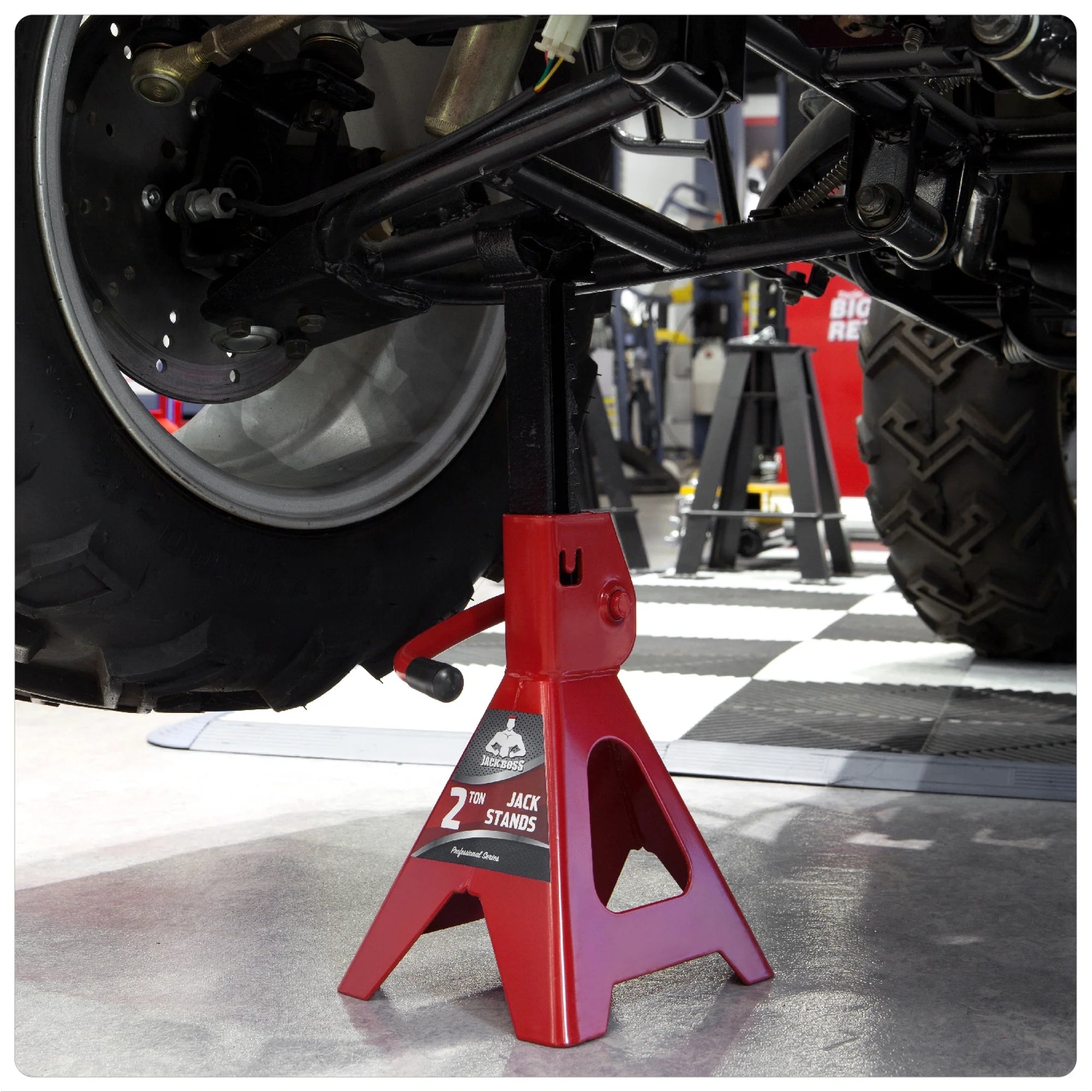 Jack Boss Jack Stands 2 Ton Low Profile Steel Car Jack Stand for Lifting Suvs,2 Pack