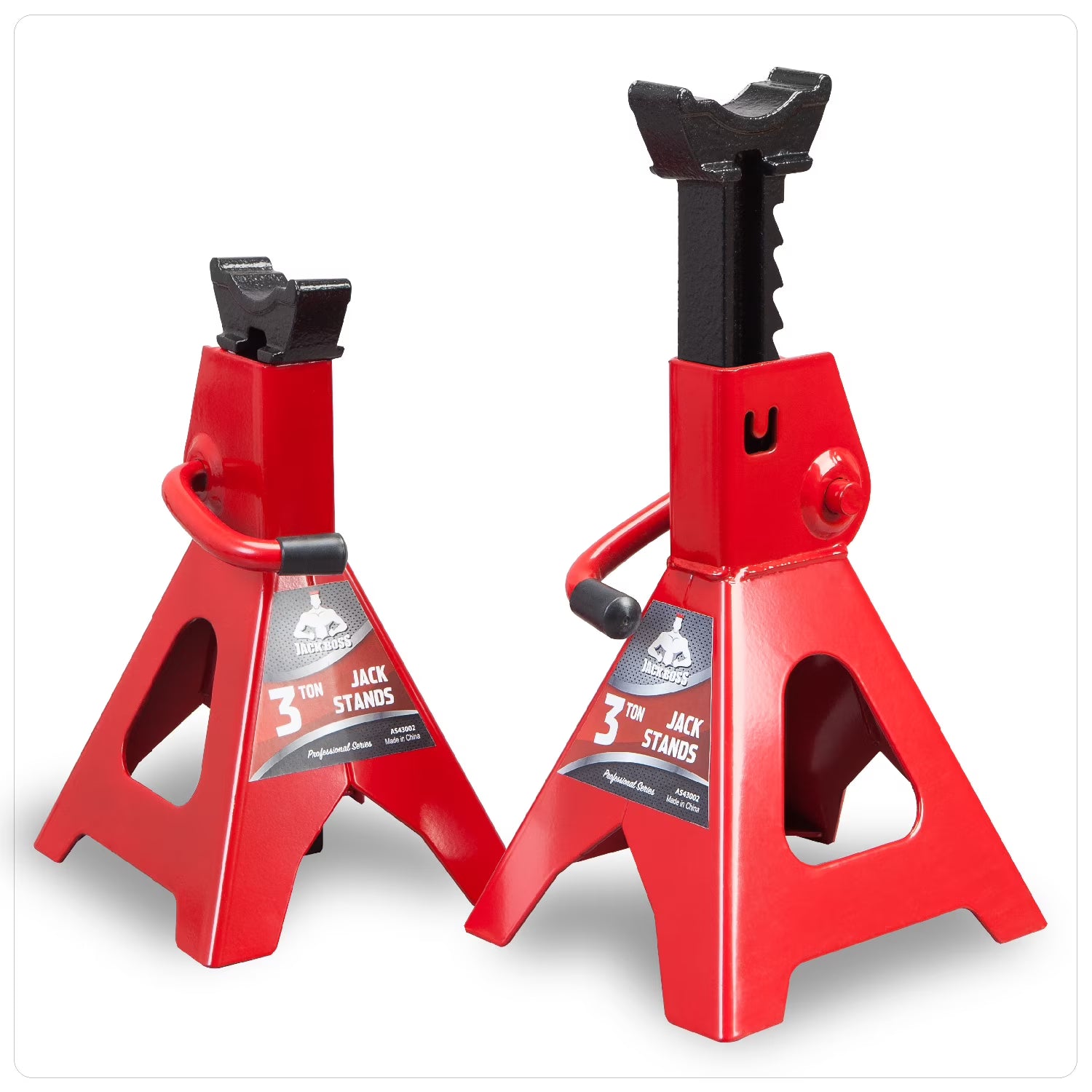JACK BOSS Jack Stand Alloy Steel Car Jack Stand Adjustable Lifting for SUV, Truck, 2 Pack