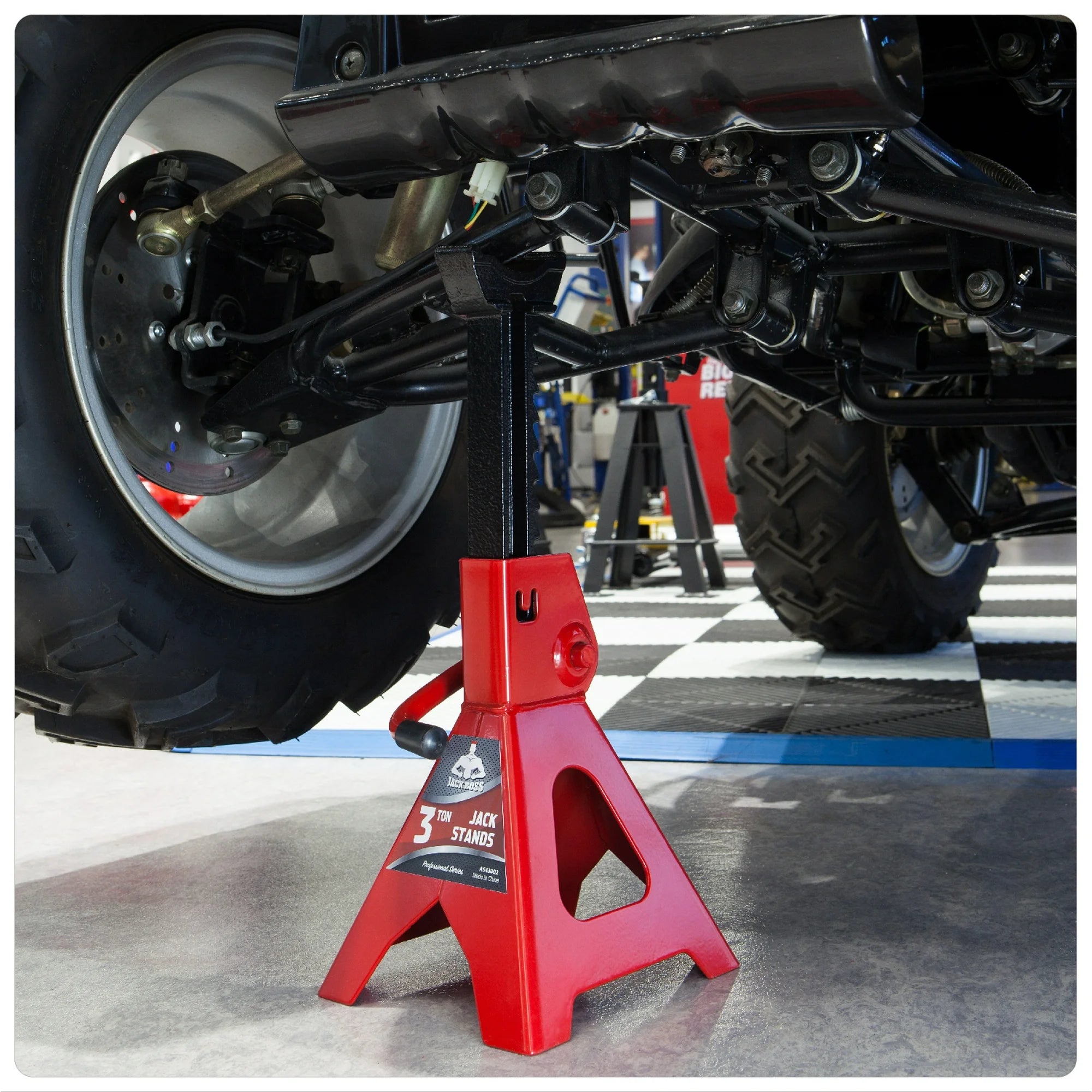 JACK BOSS Jack Stand Alloy Steel Car Jack Stand Adjustable Lifting for SUV, Truck, 2 Pack