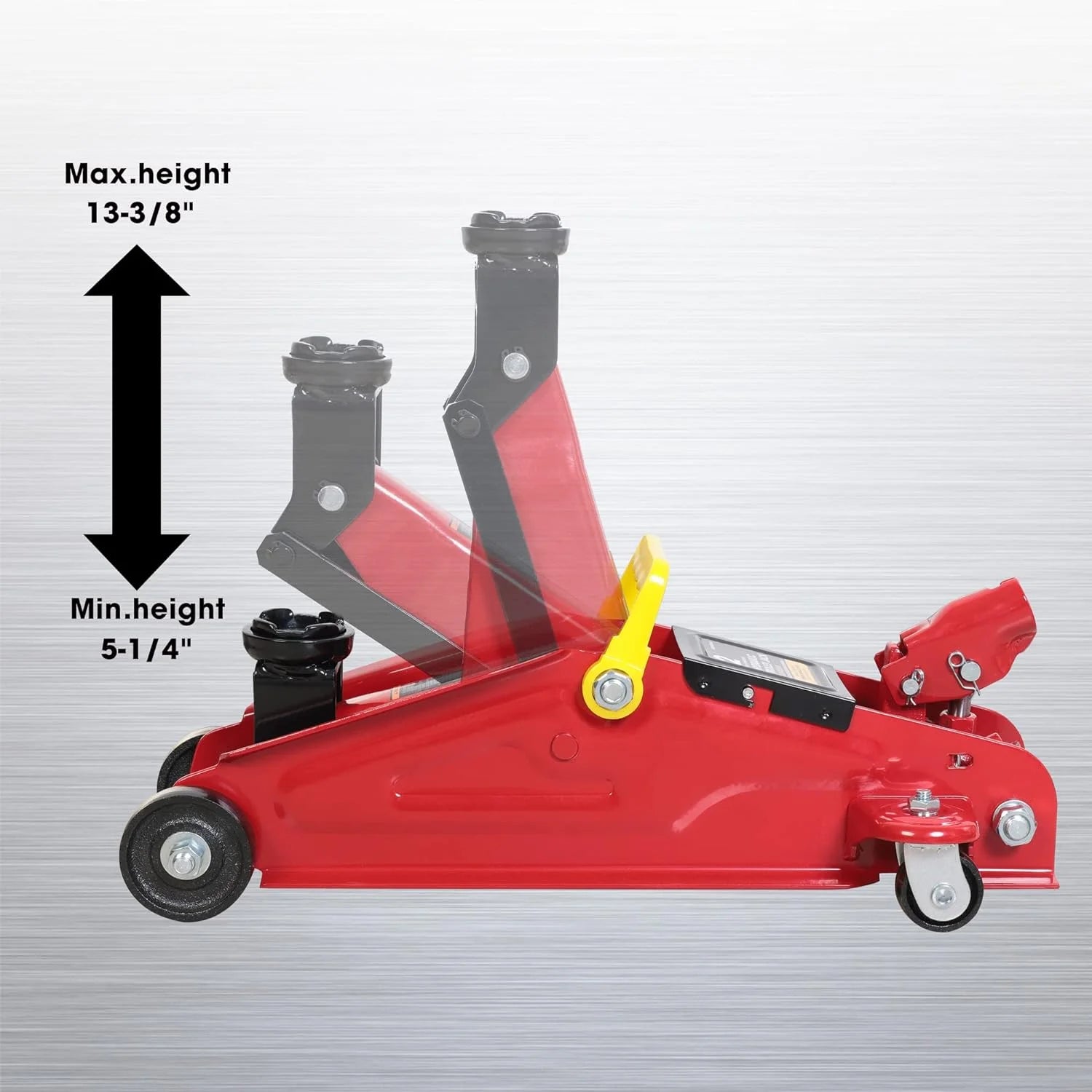 JACK BOSS Hydraulic Floor Jack 1.5 Ton Car Lift Portable Alloy Steel 360 Degree for Cars
