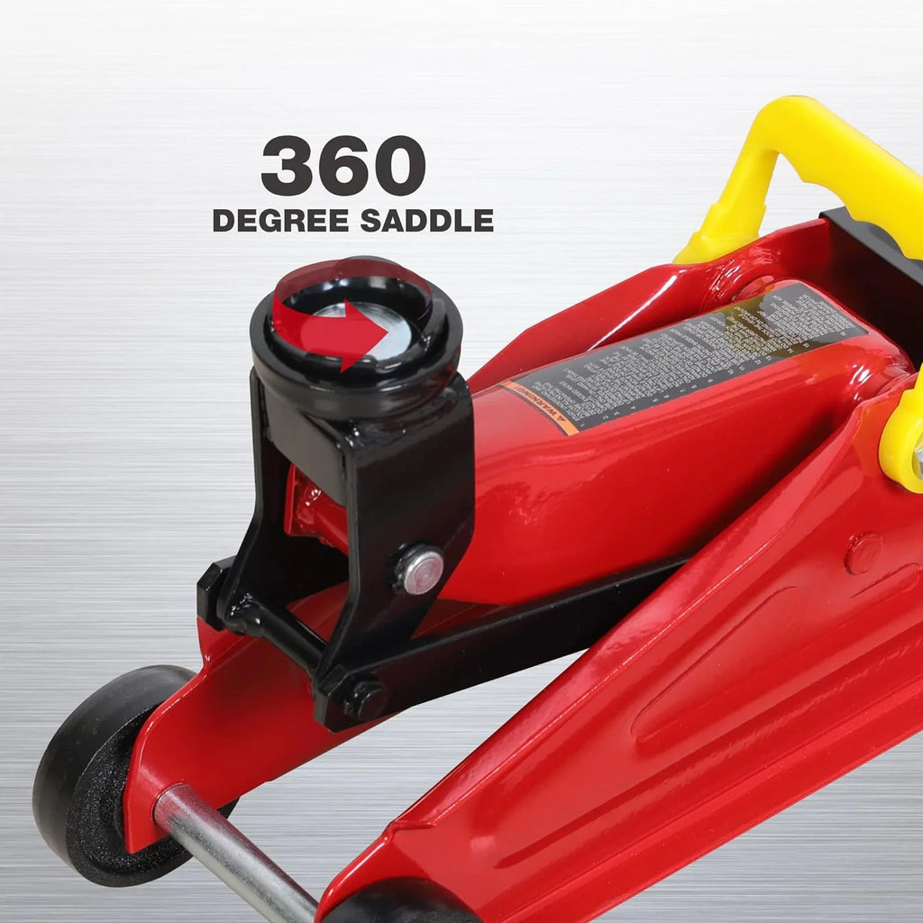 JACK BOSS Hydraulic Floor Jack 1.5 Ton Car Lift Portable Alloy Steel 360 Degree for Cars