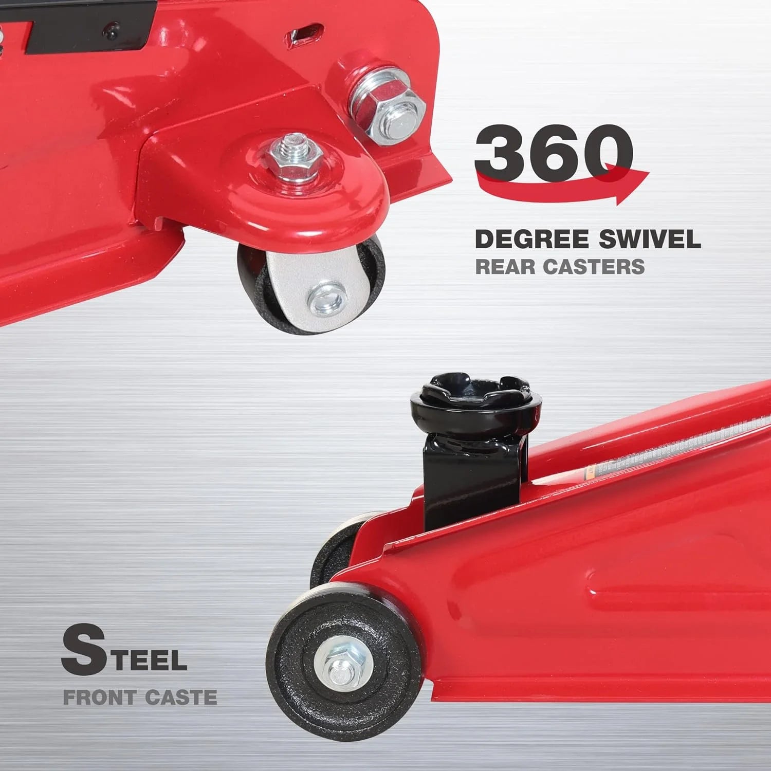 JACK BOSS Hydraulic Floor Jack 1.5 Ton Car Lift Portable Alloy Steel 360 Degree for Cars