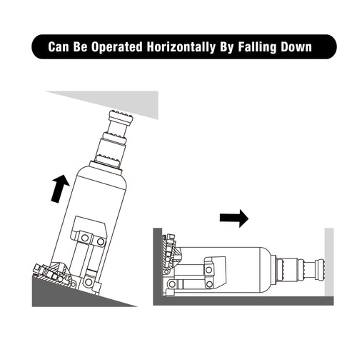 JACK BOSS Bottle Jack 10 Ton Muti-Directional Hydraulic Jack,Alloy Steel,Use for Car, Truck, RV
