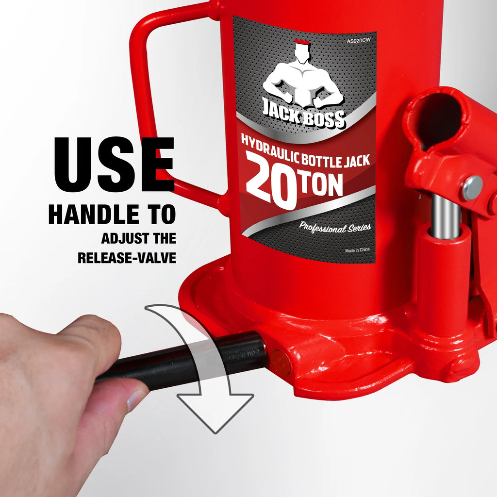 JACK BOSS Bottle Jack 10 Ton Muti-Directional Hydraulic Jack,Alloy Steel,Use for Car, Truck, RV