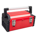 JACK BOSS Metal Tool Box Steel 16" Inch Tool Organizer Box Durable Portable Tool Storage with Double-Lock Toolbox